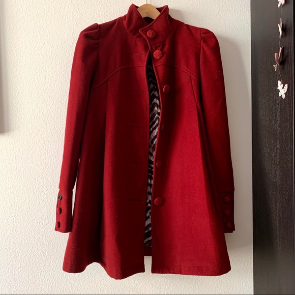 Free People Red Coat - Picture 2 of 8